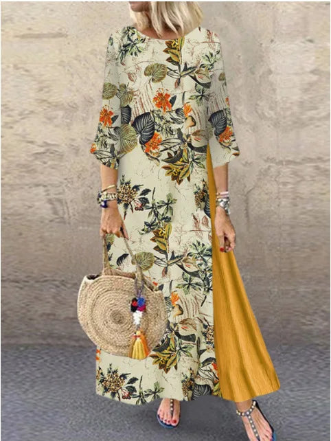 Summer Dresses Vintage Dress for Women Long Dress Loose Fashion Casual Elegant Women Clothing Clothes Streetwear